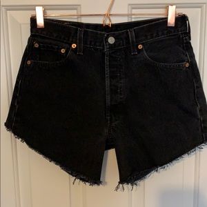 levi’s black 501 shorts